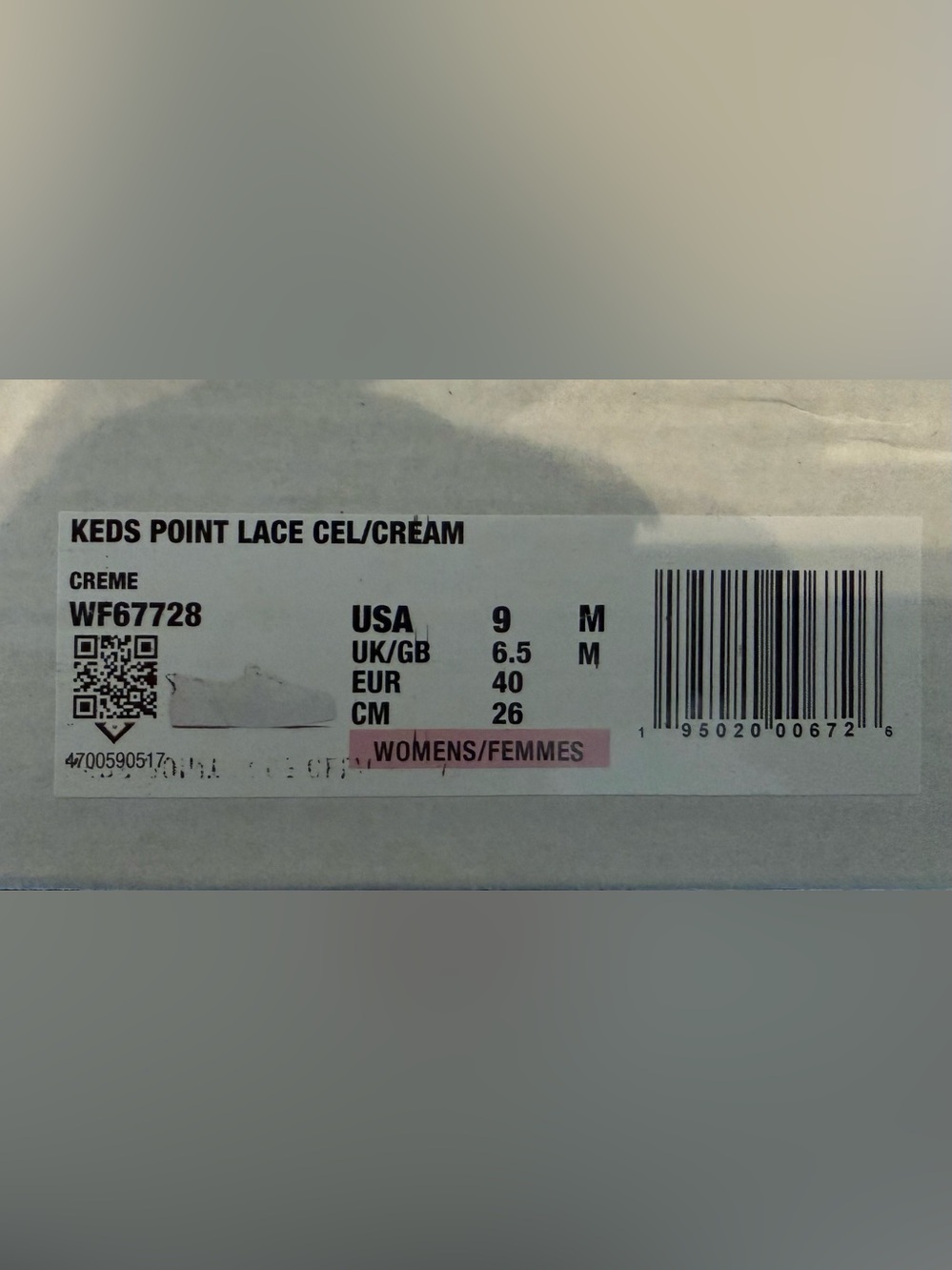 Keds Women's Ivory Lace Platform Sneakers, New, size 9 - Picture 6 of 7